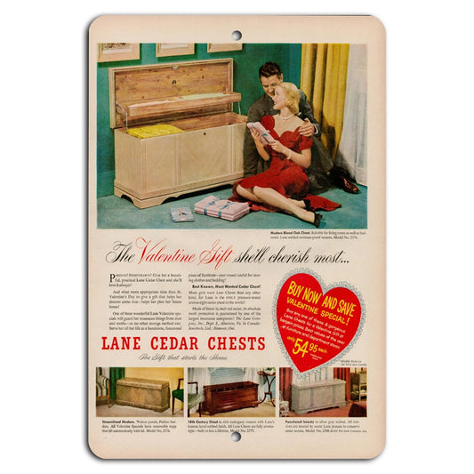 Vintage Lane Cedar Retro Americana Aluminum Sign — product artwork
