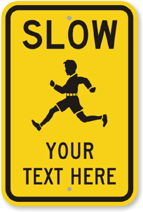Slow Children Traffic Custom Aluminum Sign — product artwork