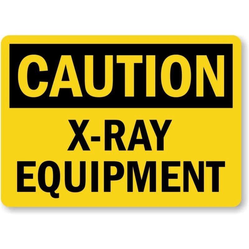 X Ray Equipment Caution Safety Aluminum Sign — product artwork