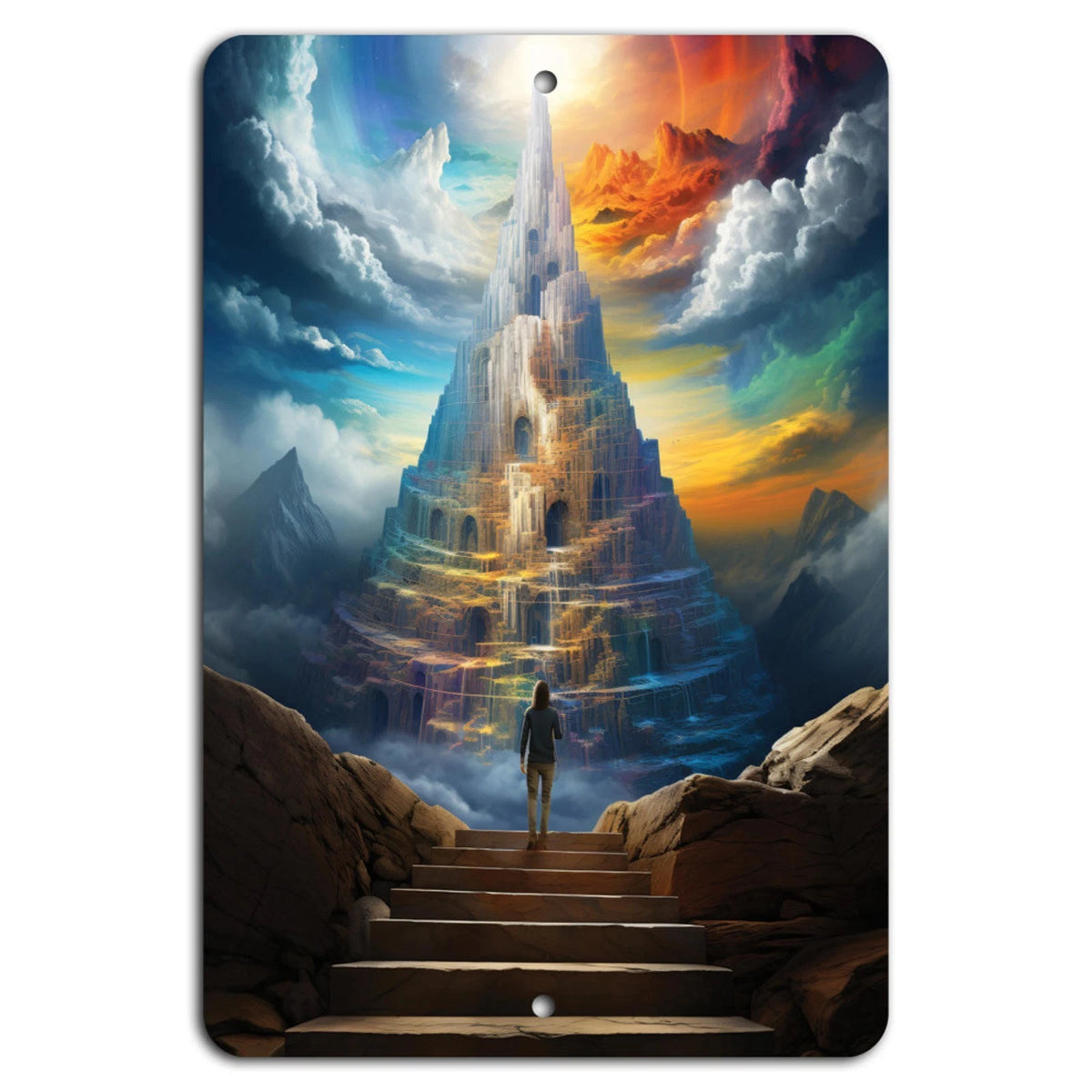 Mystic Summit Vertical Art Aluminum Sign — product artwork