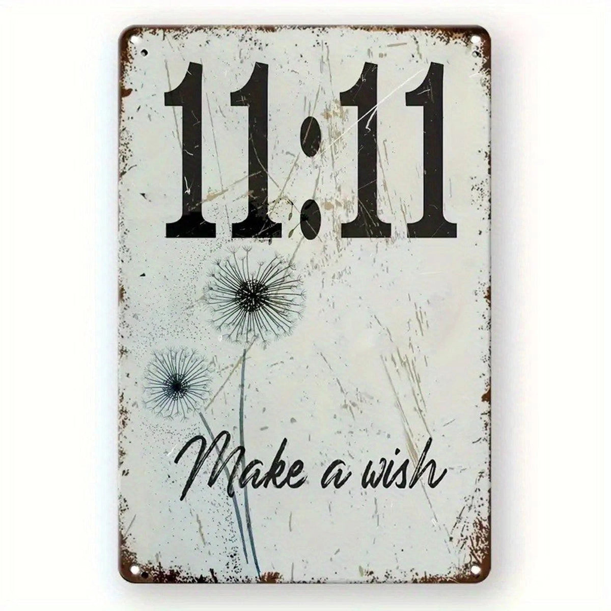 Vintage Tin 1111 Make a Wish Funny Aluminum Sign — product artwork