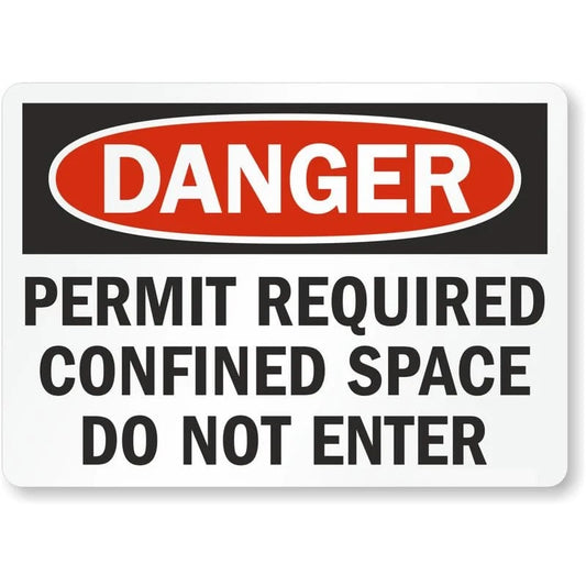 Danger Permit Required Confined Space Do Not Enter Sign — product artwork