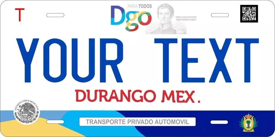 Durango 2017 Personalized Replica License Plate — product artwork