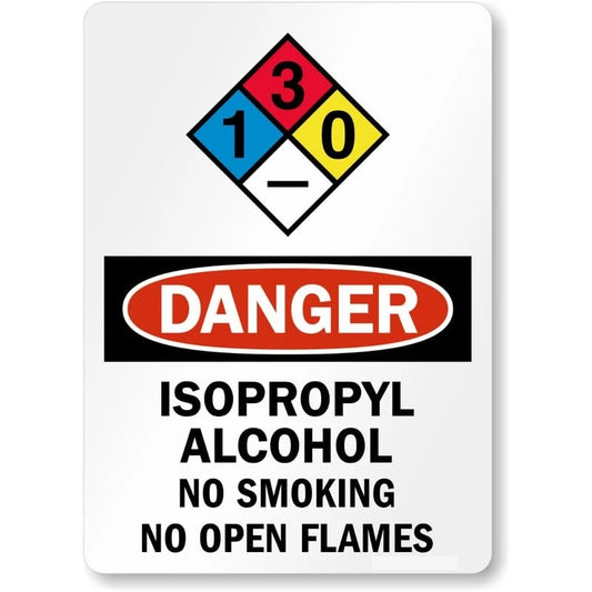Isopropyl Alcohol Nfpa Aluminum Sign — product artwork