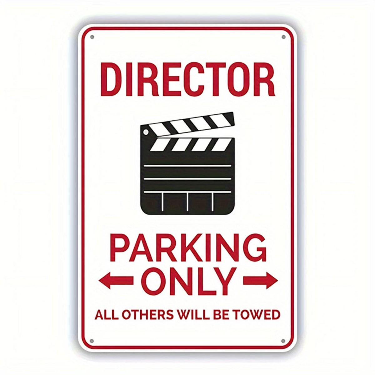 Director Parking Funny Retro Man Cave Aluminum Sign — product artwork