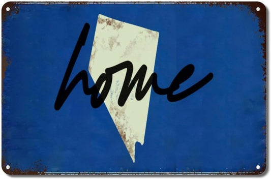 Nevada Blue Sweet Home US State Funny Aluminum Sign — product artwork