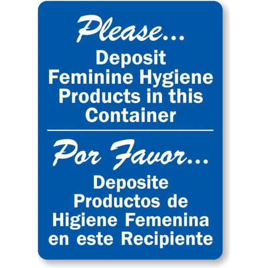 Bathroom Bilingual Aluminum Sign — product artwork