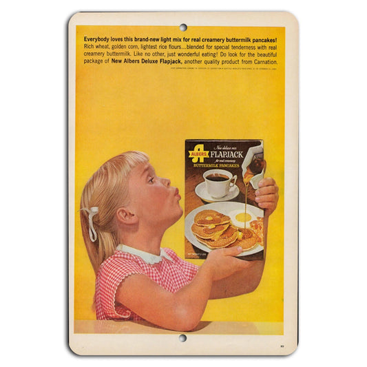 Vintage Albers Flapjack Retro Breakfast Aluminum Sign — product artwork