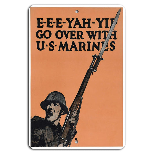 U.S. Marines Vintage Military Aluminum Sign — product artwork