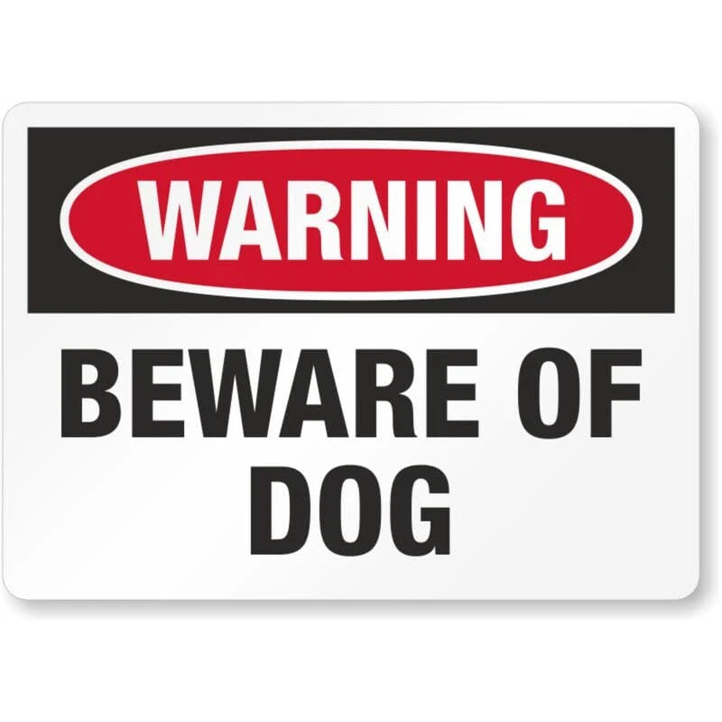 Beware of Dogs Private Property Aluminum Sign — product artwork
