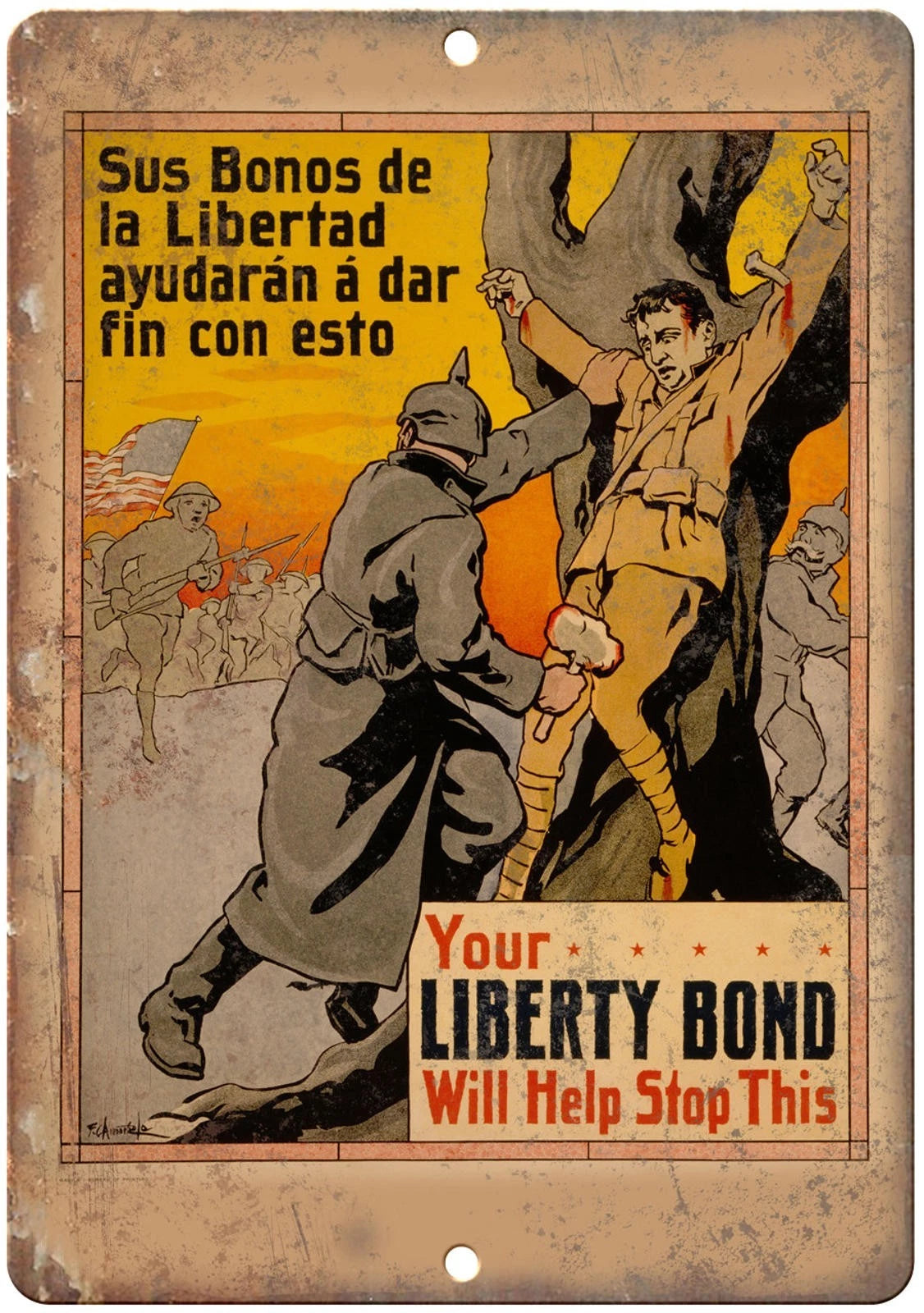 Liberty Bond Funny Reproduction Aluminum Sign — product artwork