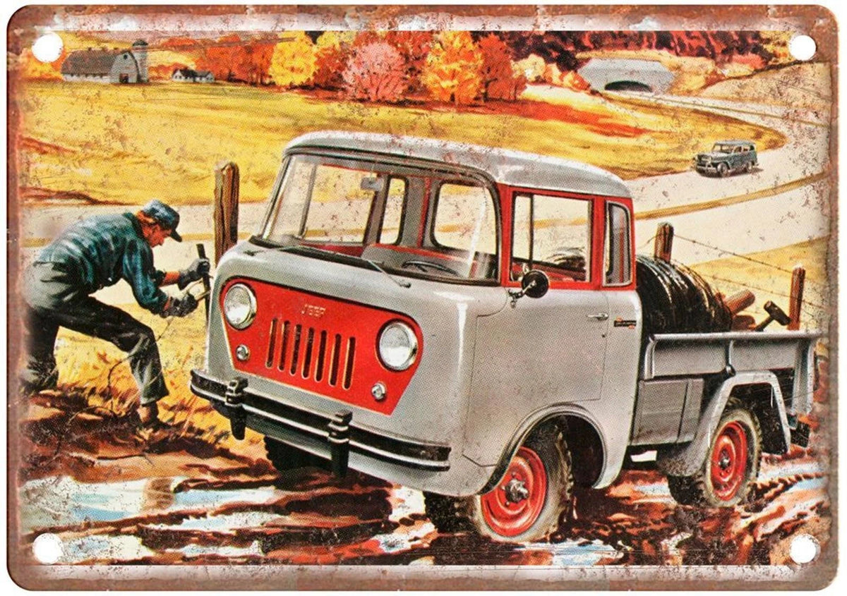 Willys Jeep FC-150 Vintage 1957 Truck Aluminum Sign — product artwork