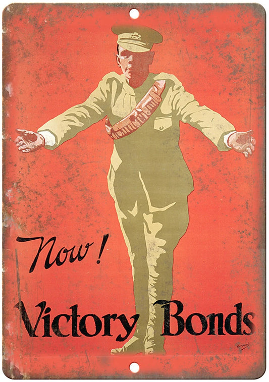 Victory Bonds Vintage Funny War Poster Aluminum Sign — product artwork