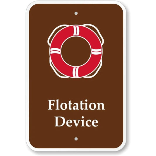 Flotation Device Pool Ring Aluminum Sign — product artwork