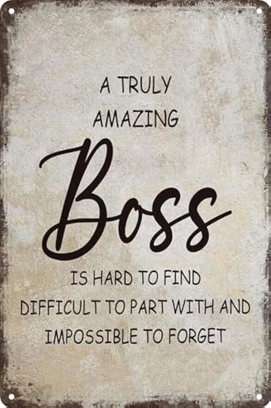 Funny Boss Day Gifts for Men Women Aluminum Sign — product artwork