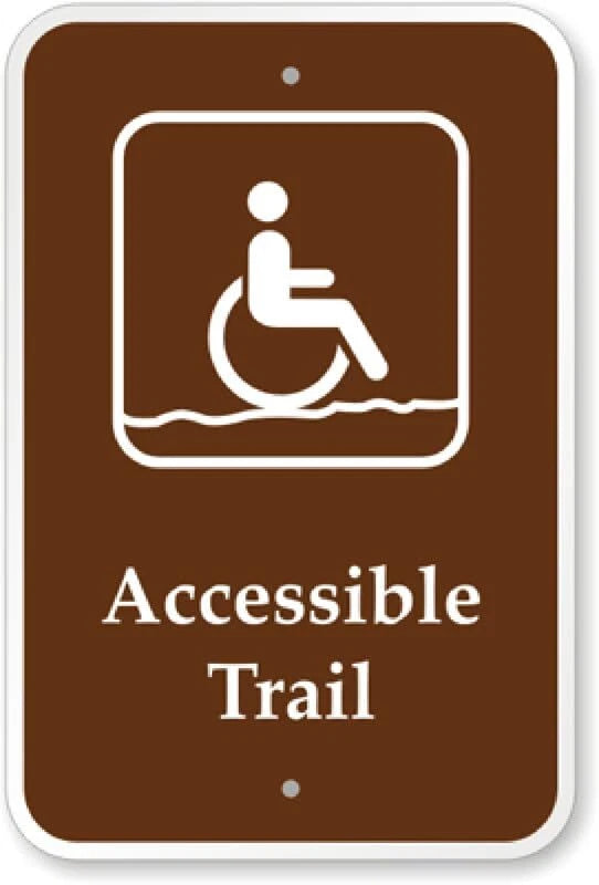 Trail Accessible Business Aluminum Sign — product artwork