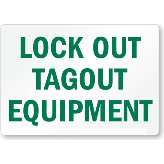 Lockout Tagout Required Aluminum Sign — product artwork