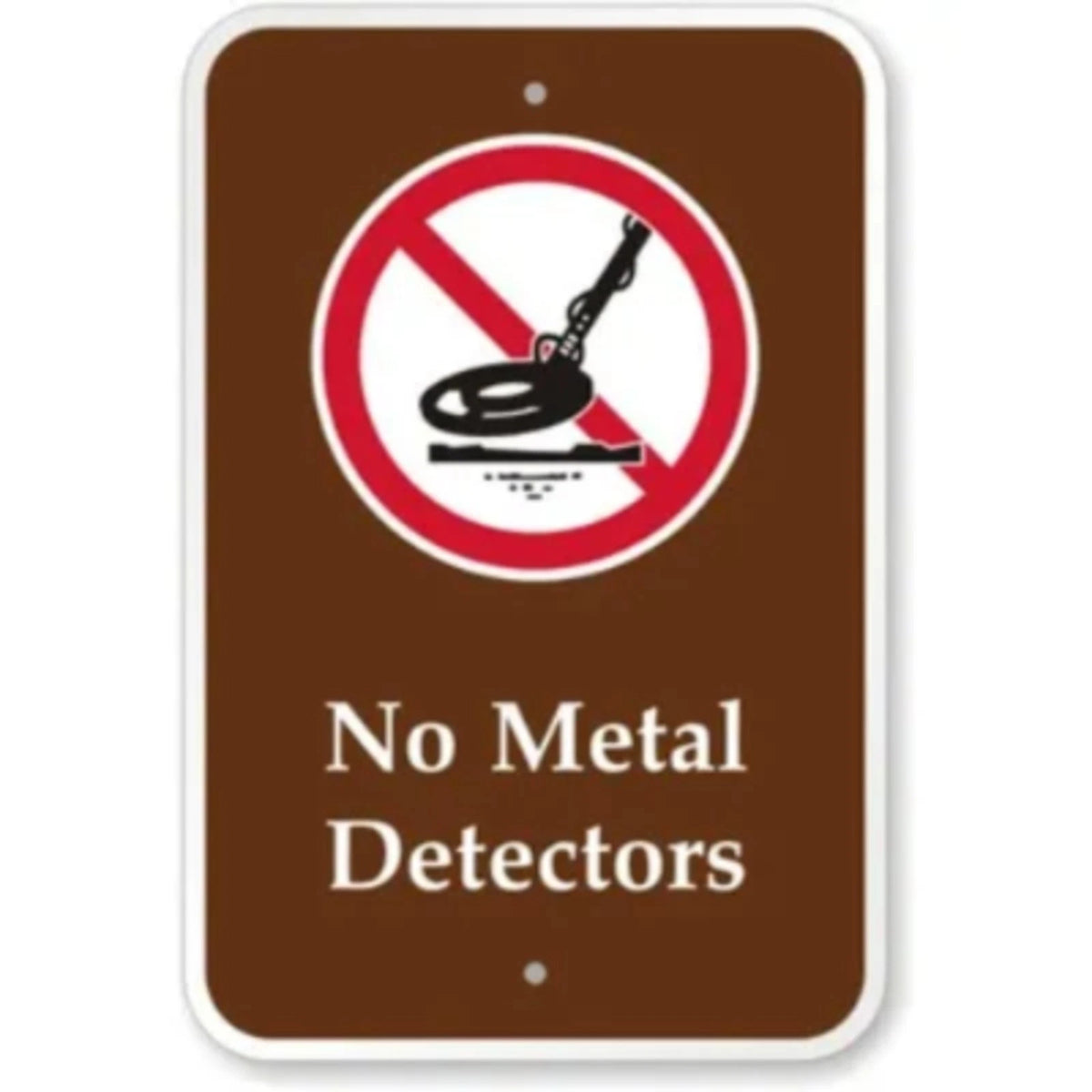 No Detectors Campground Aluminum Sign — product artwork