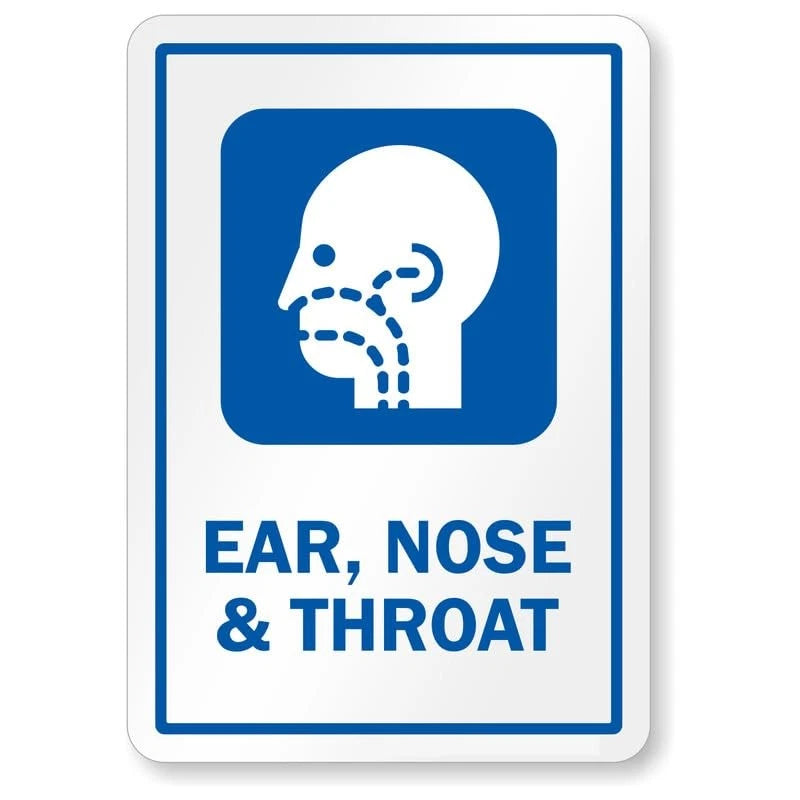 Ear Nose Throat Otorhinolaryngology Aluminum Sign — product artwork