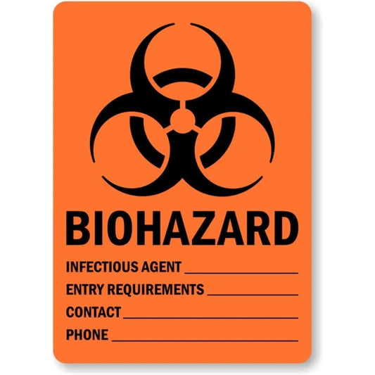 Infectious Waste Area Danger Aluminum Sign — product artwork