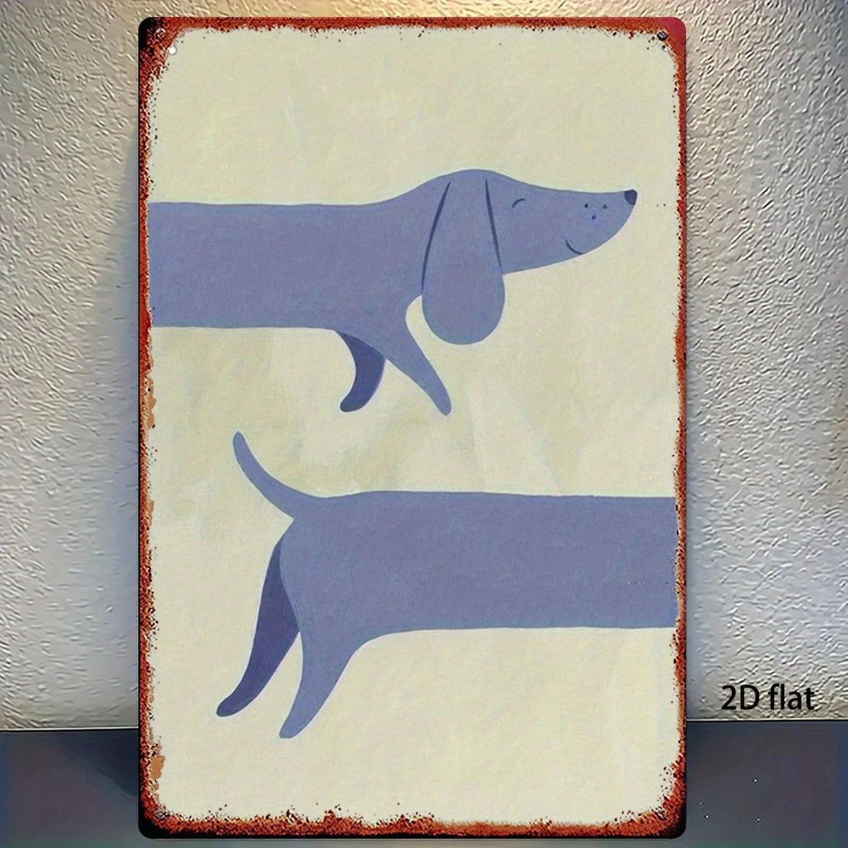 Dachshund Vintage Retro Funny Dog Aluminum Sign — product artwork