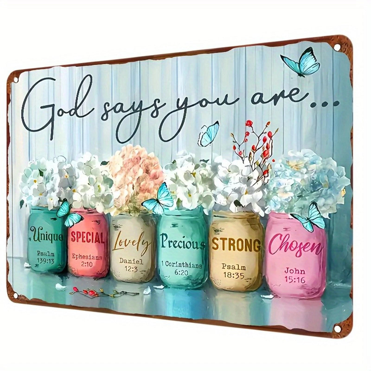 Bible Verse Funny Garage Art Aluminum Sign — product artwork