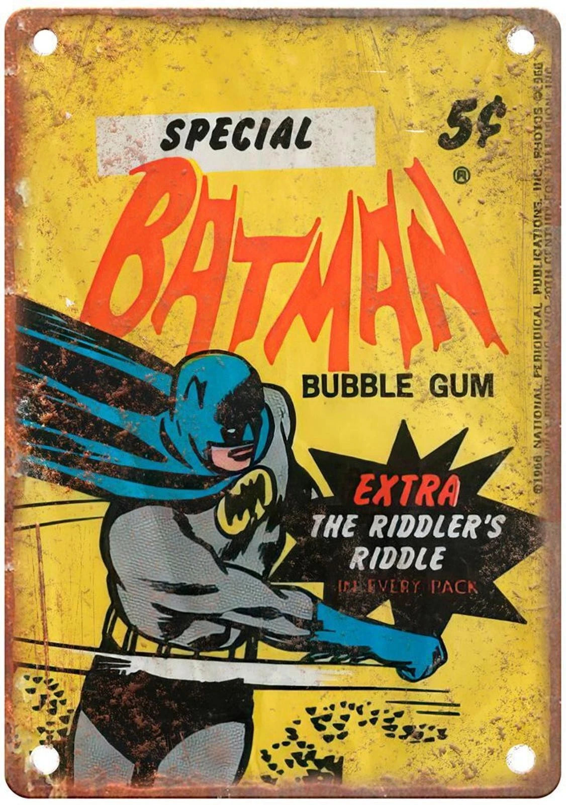 Riddler's Riddle Bubble Gum Sign — product artwork