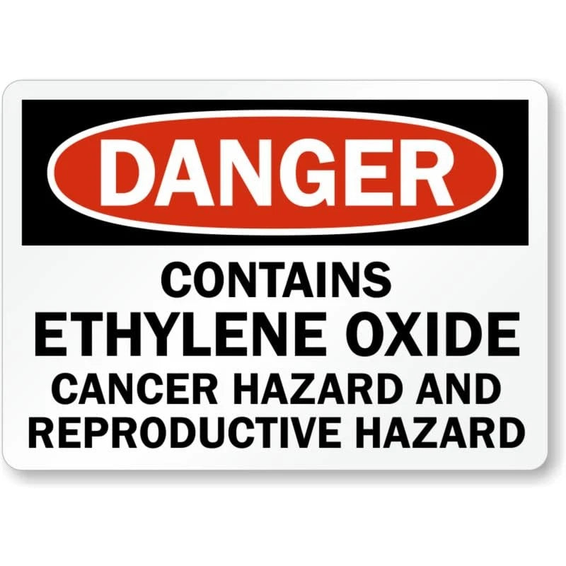 Danger Ethylene Oxide Cancer and Reproductive Hazard Sign — product artwork