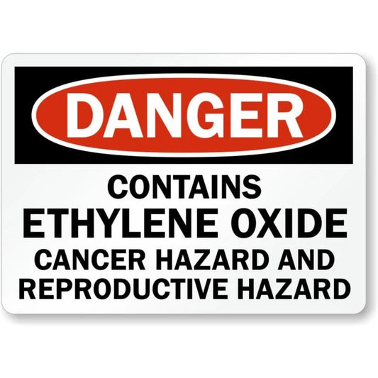 Danger Ethylene Oxide Cancer and Reproductive Hazard Sign — product artwork