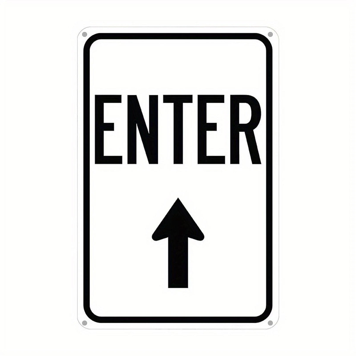 Vintage Enter Arrow Funny Retro Aluminum Sign — product artwork