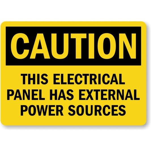 Electrical Panel Caution Safety Aluminum Sign — product artwork