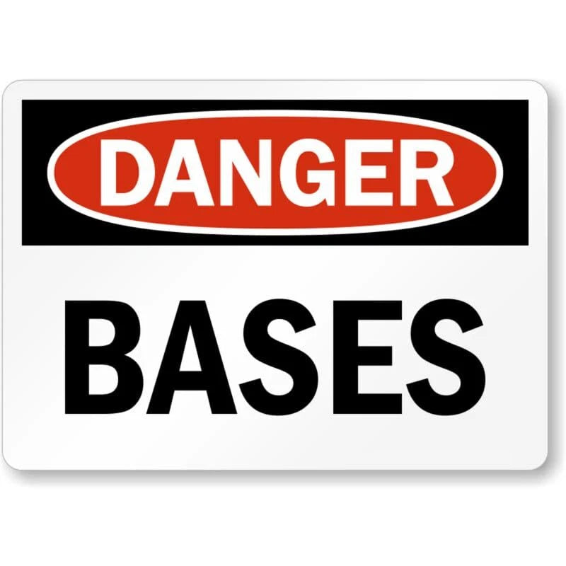 Bases Danger Aluminum Sign — product artwork