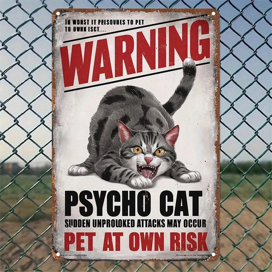Vintage Warning Funny Classic Design Aluminum Sign — product artwork