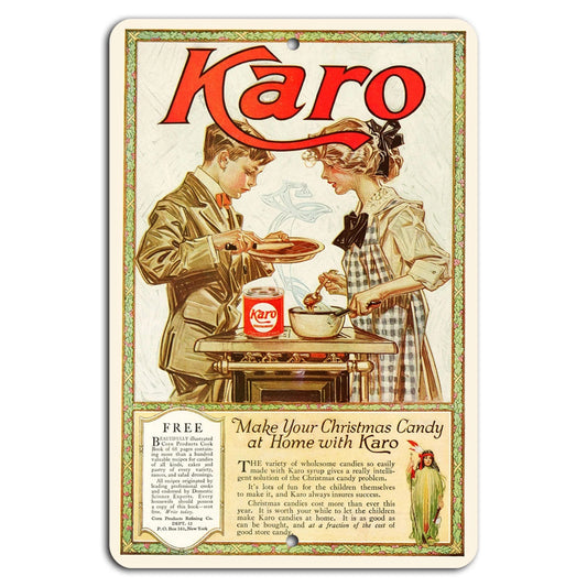 Vintage Karo Syrup Rustic Americana Aluminum Sign — product artwork