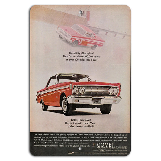 1964 Comet Vintage Garage Aluminum Sign — product artwork
