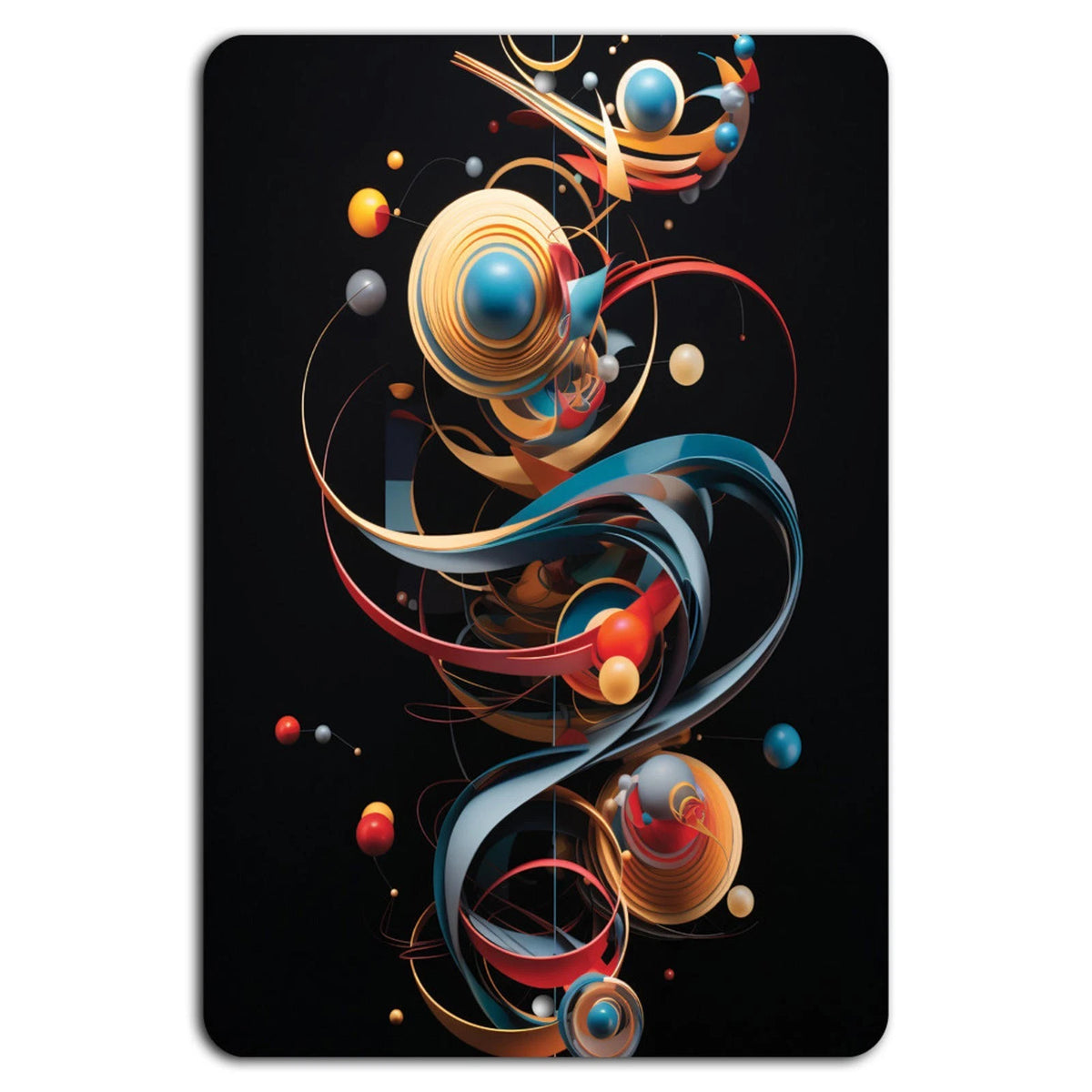Abstract Geometric Modern Cosmic Space Art Aluminum Sign — product artwork