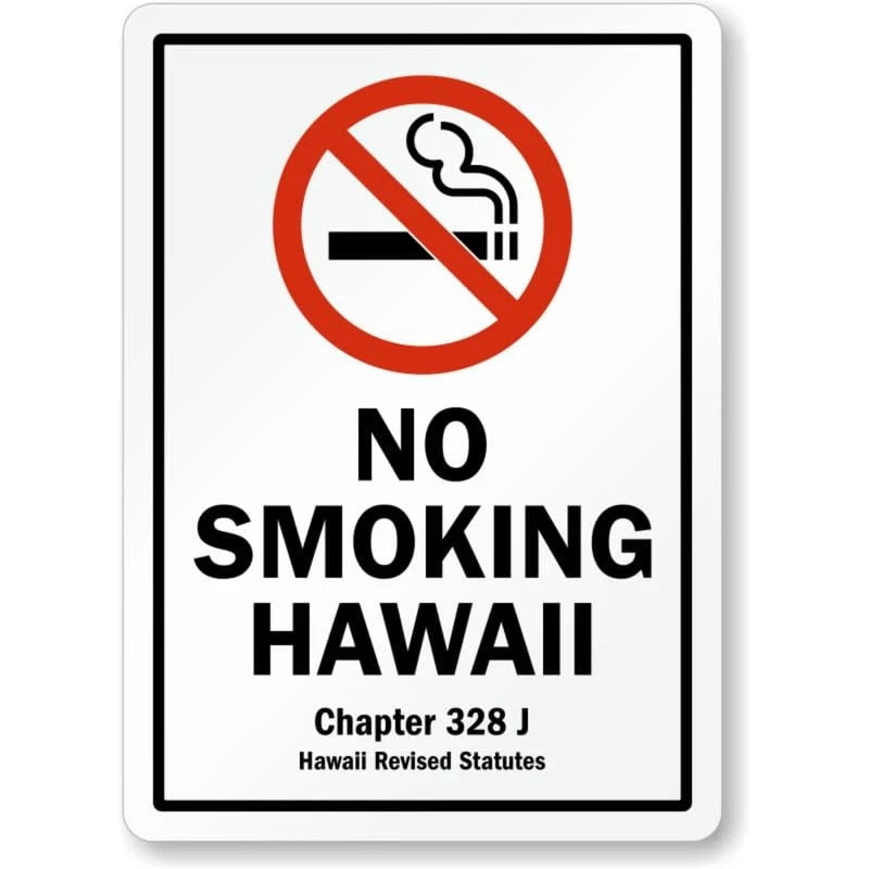 Hawaii No Smoking Aluminum Sign — product artwork