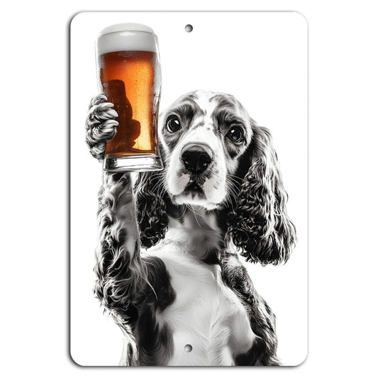 Dog Beer Rustic Industrial Garage Aluminum Sign — product artwork