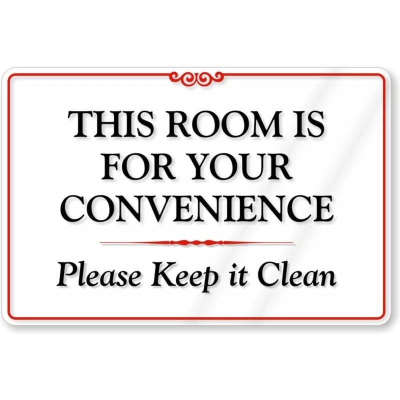 Keep Clean Wall Aluminum Sign — product artwork