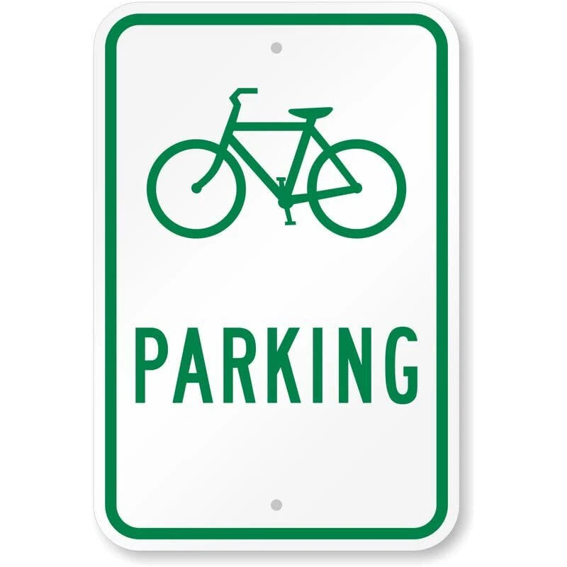 Bicycle Parking Aluminum Sign — product artwork