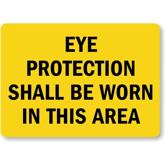 Eye Protection Ppe Aluminum Sign — product artwork