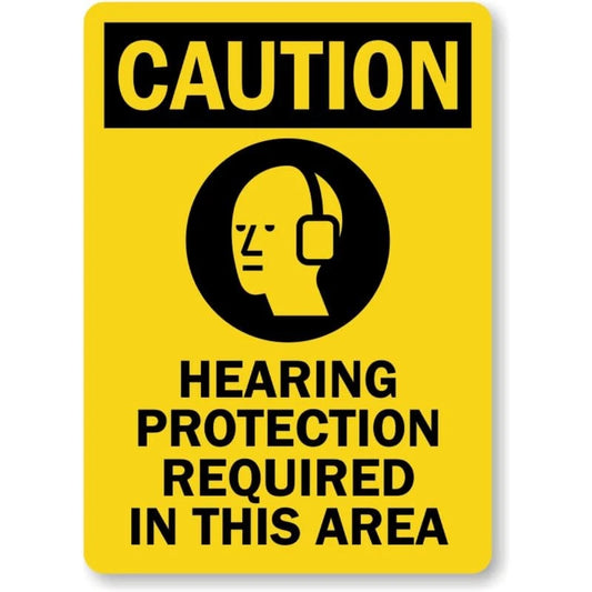 Ppe Caution Aluminum Sign — product artwork