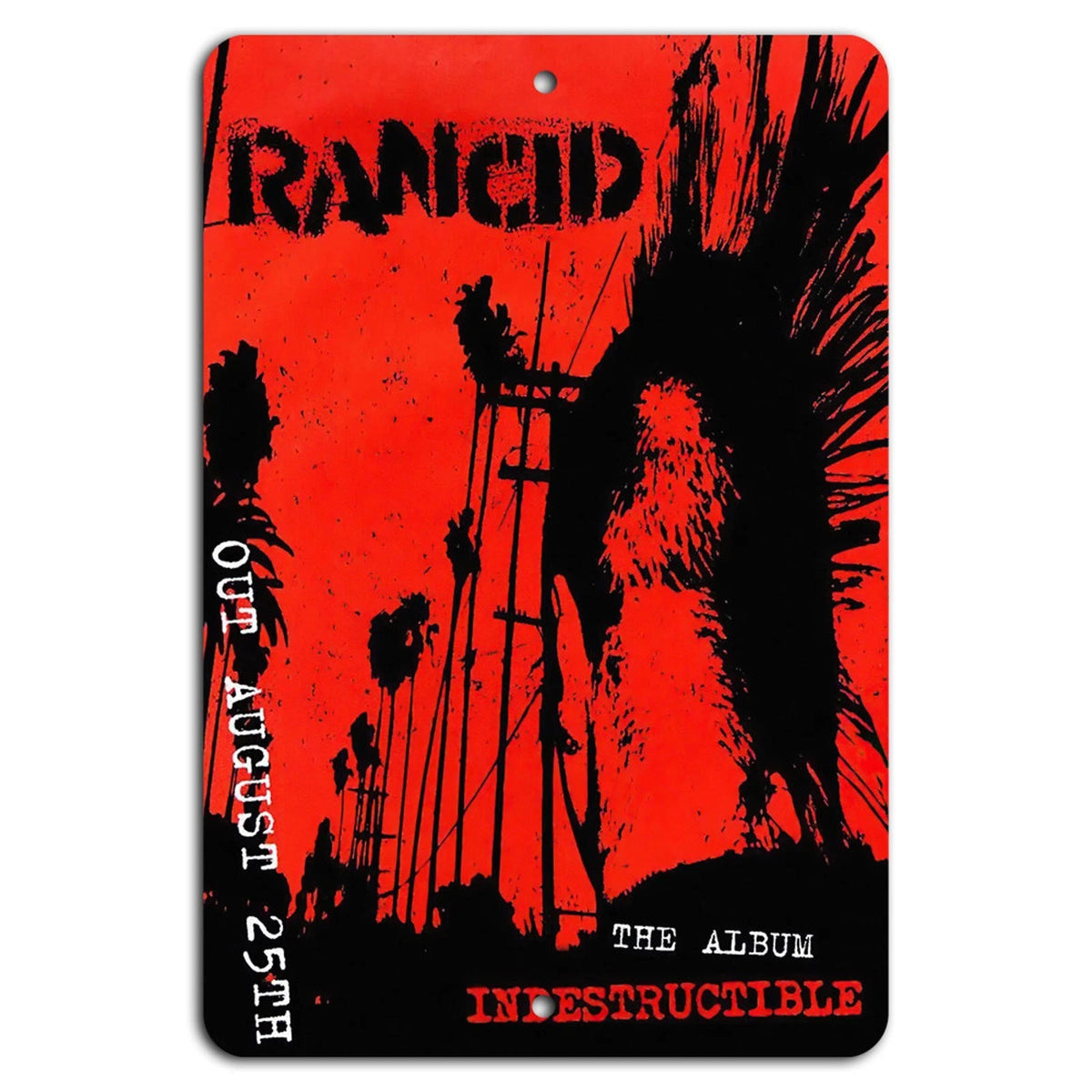 Rancid Punk Decorative Vertical Garage Office Art Aluminum Sign — product artwork
