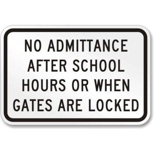 No Admittance Gates Locked Aluminum Sign — product artwork