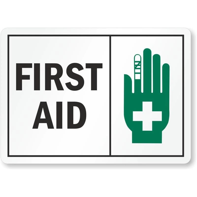 First Aid Aluminum Sign — product artwork