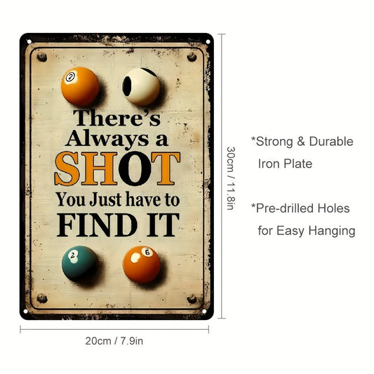 Billiards Funny Decorative Vintage Wall Art Aluminum Sign — product artwork