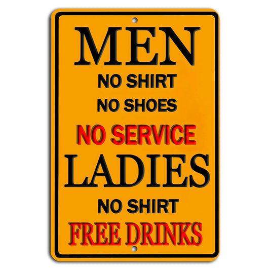 Funny Bar Retro Aluminum Sign — product artwork