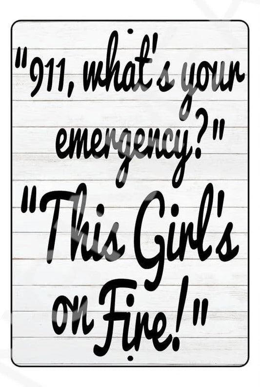 Emergency Funny 911 Whats Your Emergency Aluminum Sign — product artwork