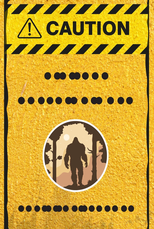 Caution Big Foot Funny Aluminum Sign — product artwork
