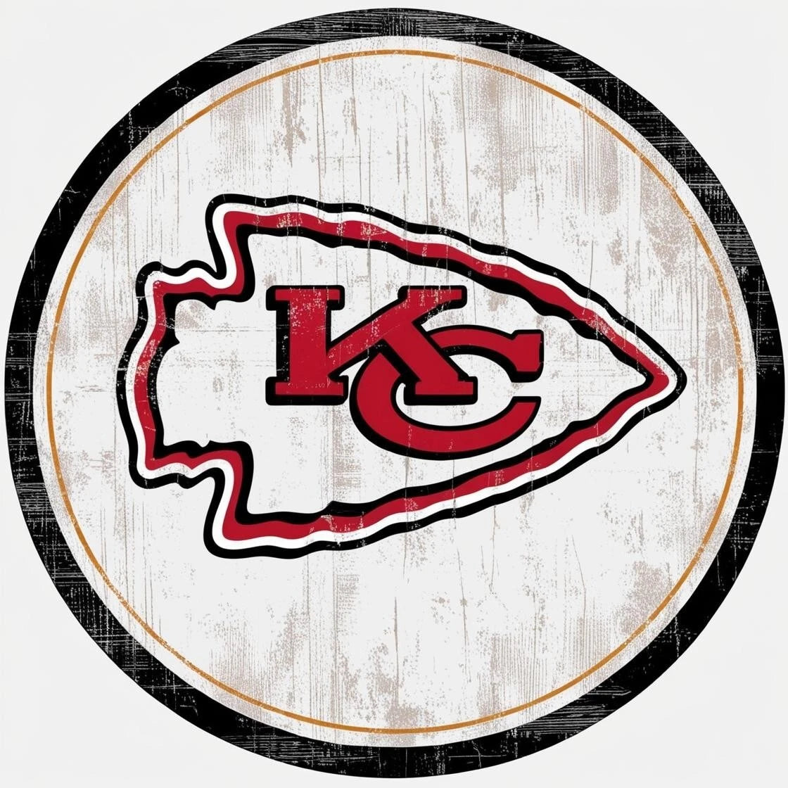 Kansas City Chiefs V3 Funny Round Aluminum Sign — product artwork